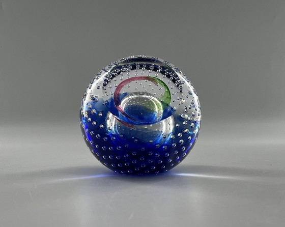 Image 1 of Limited Edition Caithness Glass Scotland "Planetarium" Paperweight Briefbeschwerer Signiert