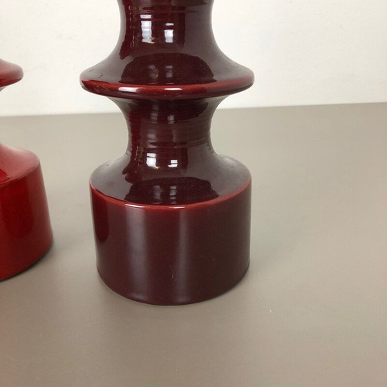 Image 1 of Paar Vintage-Keramik-Kerzenhalter von Cari Zalloni für Steuler Deutschland 1970er