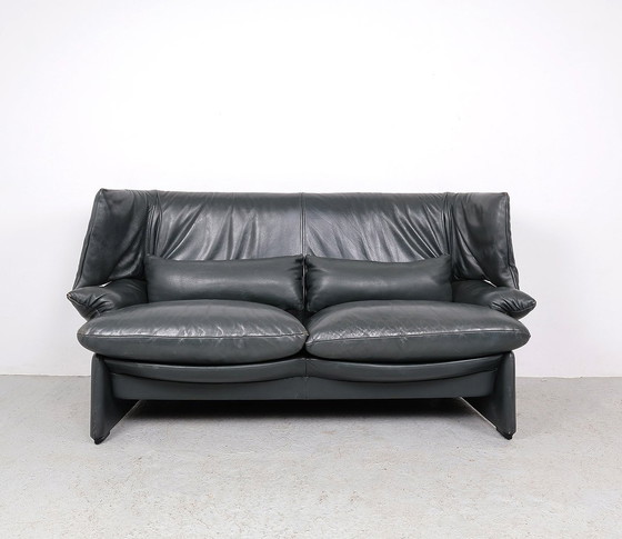 Image 1 of Cassina Portovenere Ledersofa mit Hocker