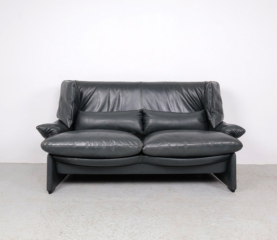 Image 1 of Cassina Portovenere Ledersofa mit Hocker