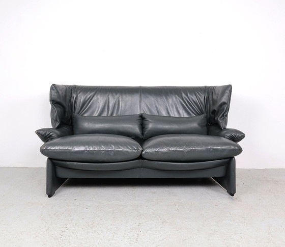 Image 1 of Cassina Portovenere Ledersofa mit Hocker