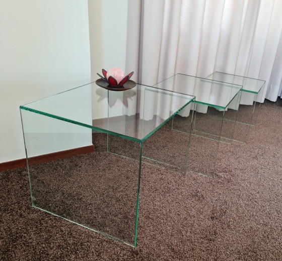 Image 1 of Beek Glas Design Beistelltisch Set