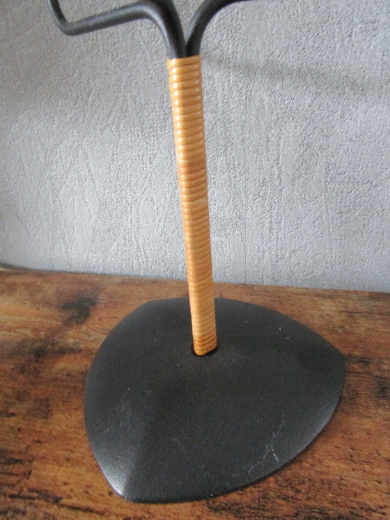 Image 1 of Schöne 50s/60s Candlestick Mer 3 Arme und Cane Crafted Stiel.