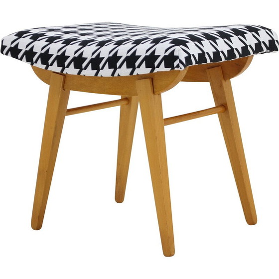 Image 1 of Vintage Holzhocker, Tschechoslowakei 1970er Jahre