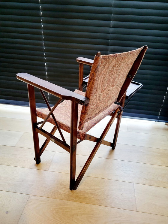Image 1 of Vintage Holz Klappstuhl mit Klapptisch