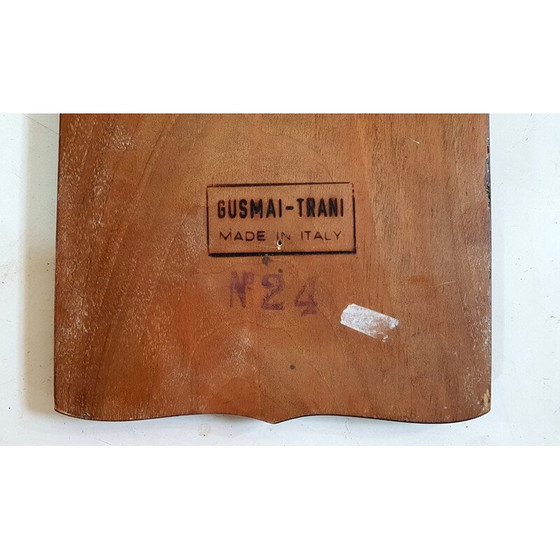 Image 1 of Paar Wandlampen aus Messing und Teakholz von Andrea Gusmai, Italien 1950