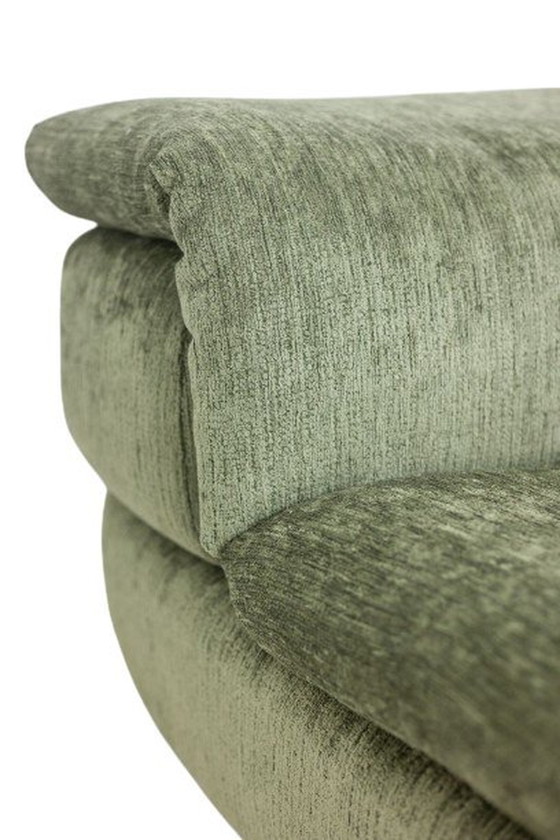 Image 1 of Airborne. Sofa-Bett aus grünem Samt. 1970S.