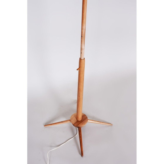 Image 1 of Vintage Eschenholz Stehlampe für Úluv, Tschechoslowakei 1960