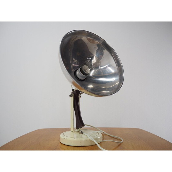 Image 1 of Industrielle Handlampe aus Chrom und Holz, Tschechoslowakei 1960