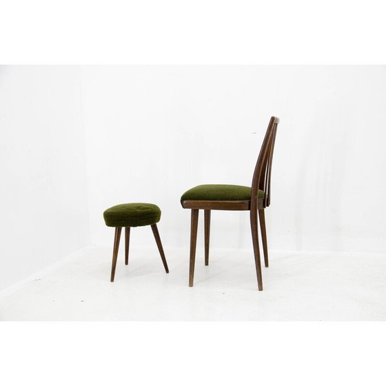 Image 1 of Set aus Stuhl und Hocker, Tschechoslowakei 1960er Jahre