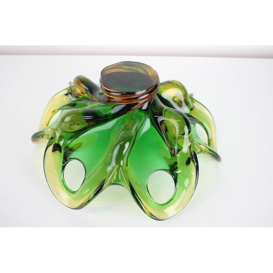 Image 1 of Schale aus Kunstglas von Josef Hospodka, Tschechoslowakei 1960er Jahre