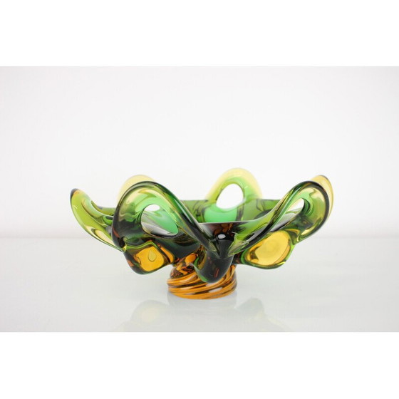 Image 1 of Schale aus Kunstglas von Josef Hospodka, Tschechoslowakei 1960er Jahre