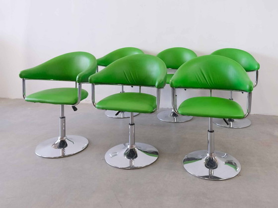 Image 1 of 6x Space Age Chair - Green