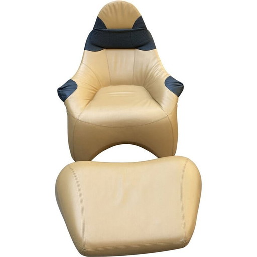 Vintage Marc Sadler Sessel und Ottomane von Cassina 1997s