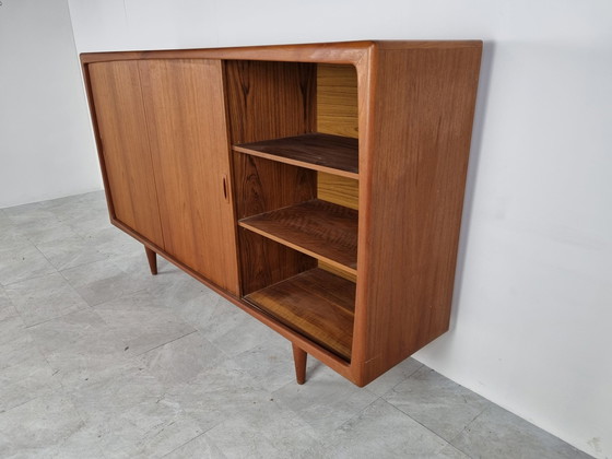 Image 1 of HP Hansen Made in Denmark Highboard aus Teakholz, 1960er Jahre