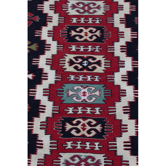 Image 1 of Satz von 4 alten Kilim-Wollteppichen, Tschechoslowakei 1960
