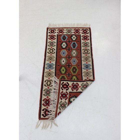 Image 1 of Satz von 4 alten Kilim-Wollteppichen, Tschechoslowakei 1960