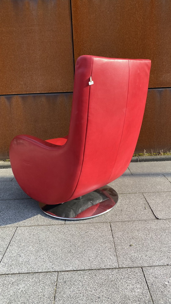 Image 1 of Koinor Design Schaukel-Sessel Leder rot