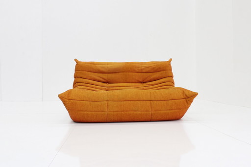 Ligne Roset Togo 2-Sitzer Sofa Orange Michel Ducaroy