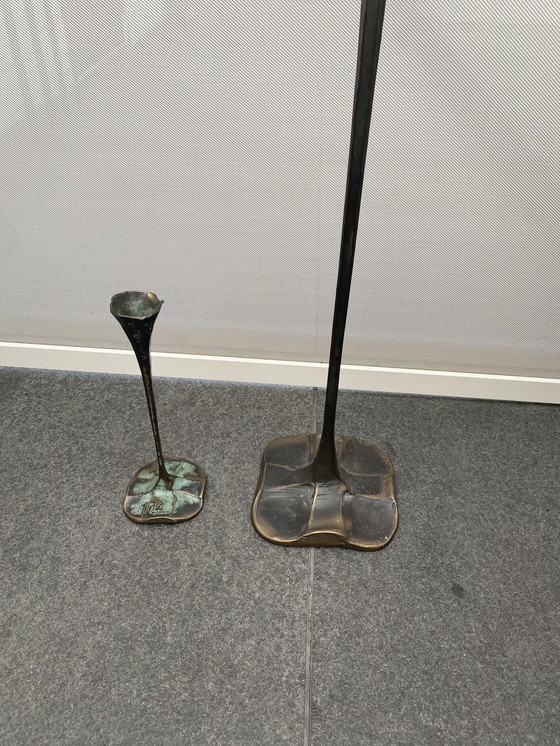 Image 1 of 2 Bronzeleuchter von Lothar Klute