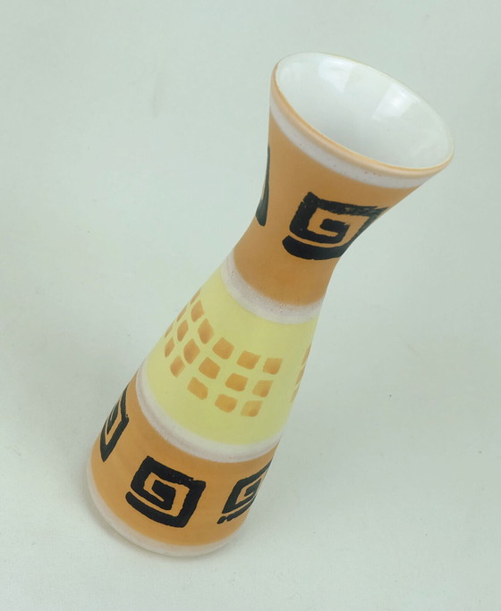 Image 1 of Dümler & Breiden mid century Vase Abstrakt Dekor Modell-Nr. 1302-29