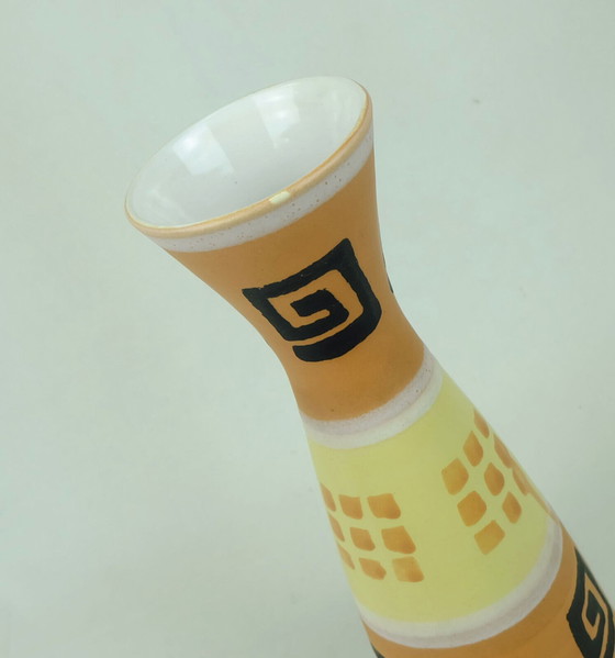 Image 1 of Dümler & Breiden mid century Vase Abstrakt Dekor Modell-Nr. 1302-29