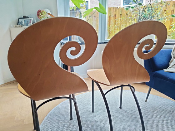 Image 1 of Design Esstisch Maroeska Metz mit 6 Geigenstühlen