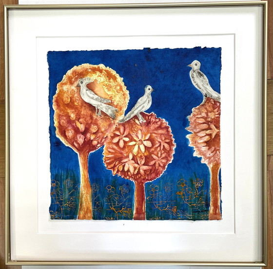 Image 1 of Margo Ellen Gemälde „Vögel“.