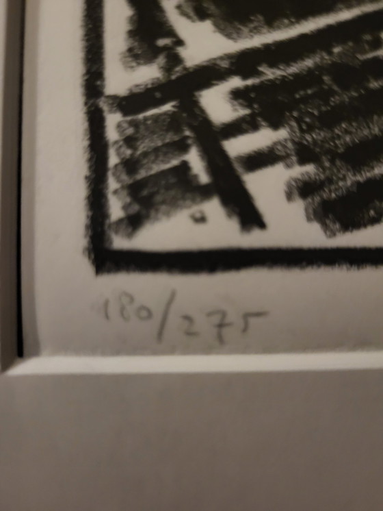 Image 1 of Grafische Arbeit oder Lithographie, „De Bader“, Künstler Thé van Bergen, Niederlande, 2010