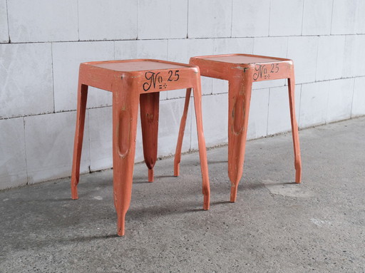 2x Industrial Hocker