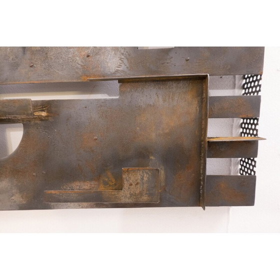 Image 1 of Brutalistische Wandlampe aus Metall