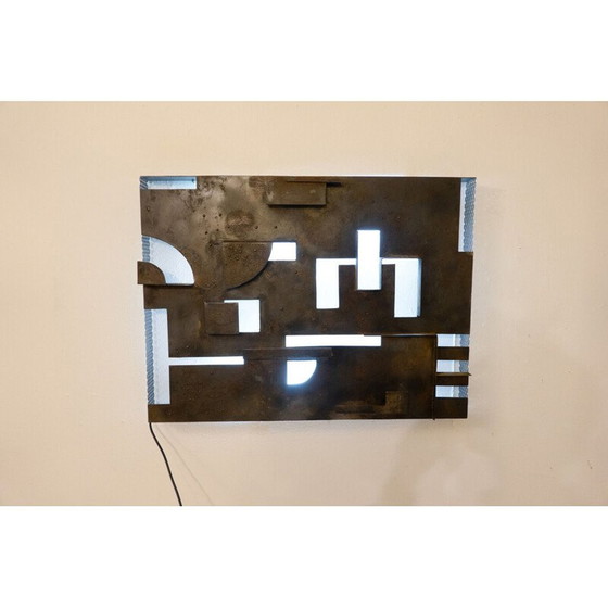 Image 1 of Brutalistische Wandlampe aus Metall