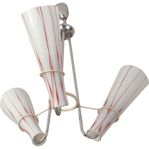 Vernickelter Vintage-Kronleuchter von Zukov, 1970