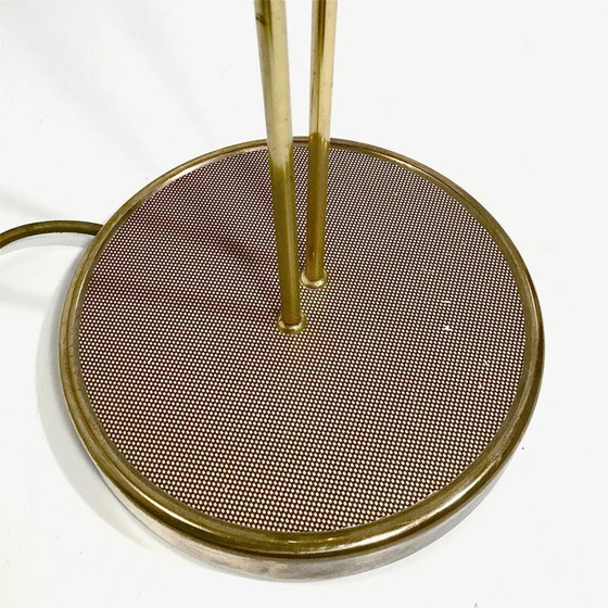 Image 1 of 2-Licht-Stehleuchte aus Messing von Leuchtenbau Lengefeld Wittig und Schwabe, 1950