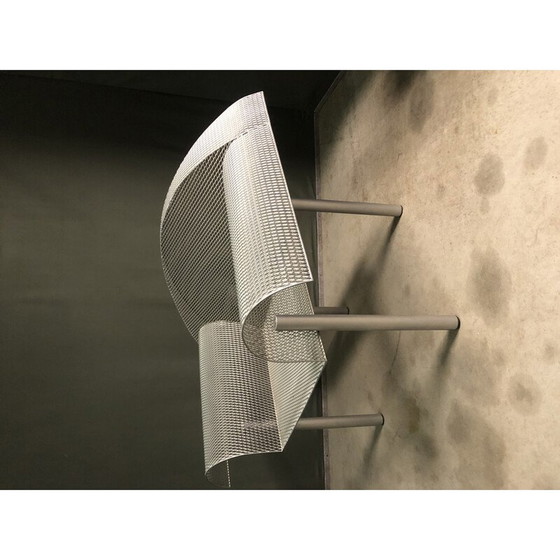 Image 1 of Postmoderner Metallgitter-Sessel, 1990