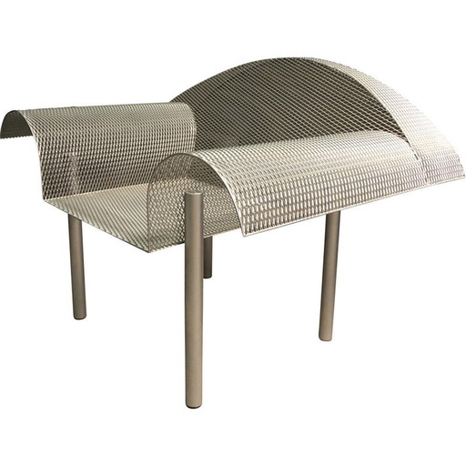 Postmoderner Metallgitter-Sessel, 1990