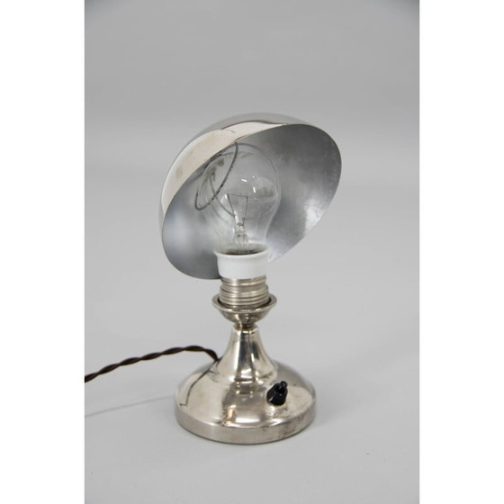 Image 1 of Vintage Art Deco Nachttischlampe mit verstellbarem Schirm, 1930