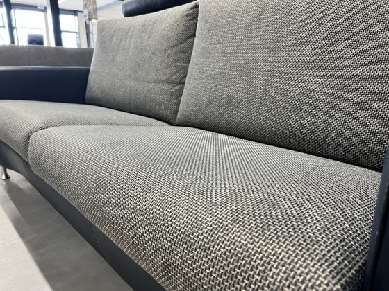 Image 1 of Leolux Paian 3 Sitzer Sofa blau Leder Stoff