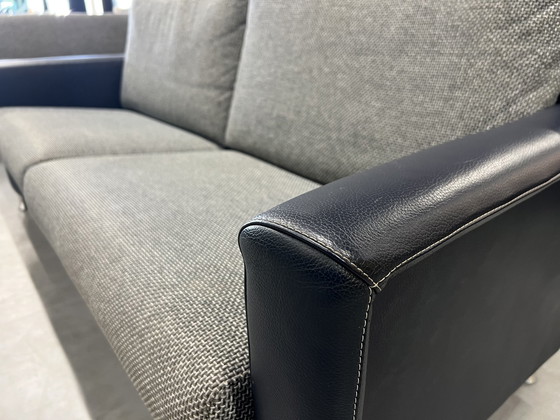 Image 1 of Leolux Paian 3 Sitzer Sofa blau Leder Stoff