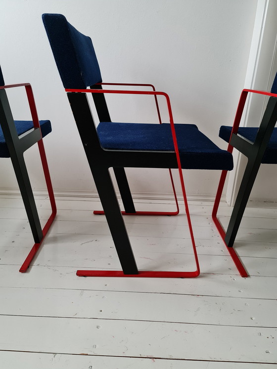 Image 1 of 4X Modell Dc Castelijn Vintage Esszimmerstühle - Dick Spierenburg