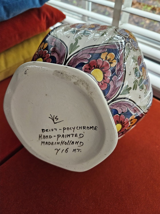 Image 1 of Vase Delfter Polychromie