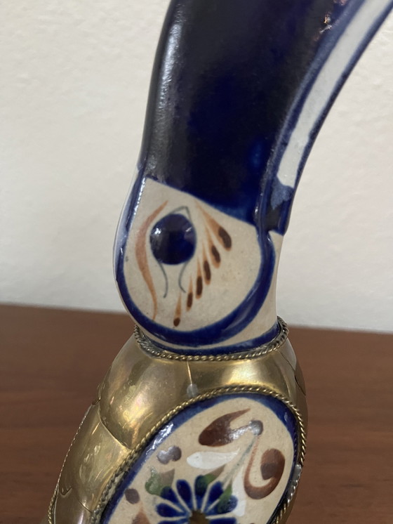 Image 1 of Sergio Bustamante Mexikanische Keramik & Messing Tukan Figur