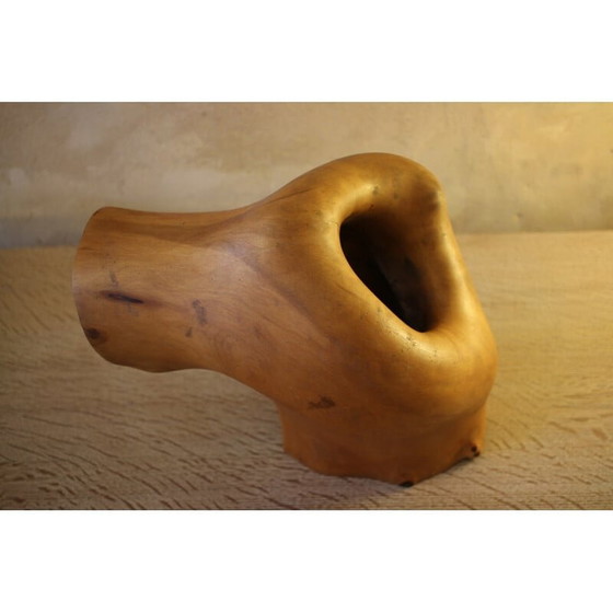 Image 1 of Abstrakte Skulptur aus graviertem Holz