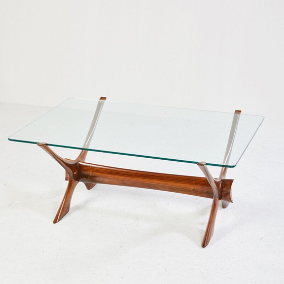 Image 1 of Alter Condor Couchtisch aus rundem Glas von Fredrik Schriever-Abeln für Orebro Glas, Schweden 1960