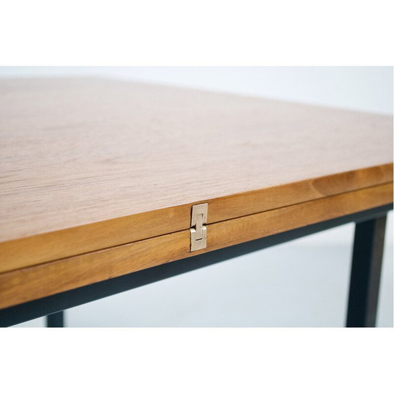 Image 1 of Vintage Couchtisch aus Teakholz und Stahl, Frankreich 1950