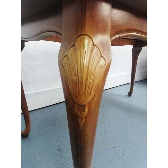 Image 1 of Vintage Chippendale Couchtisch aus Rattan