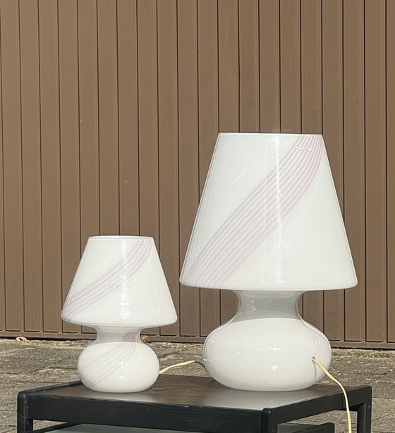 Image 1 of 2x Vintage Mushroom Tischlampe