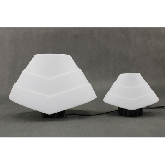 Image 1 of Paar Tischlampen aus Muranoglas, Italien 1980