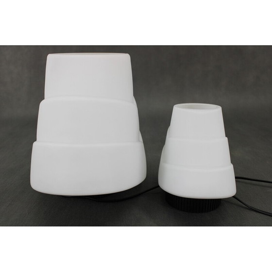 Image 1 of Paar Tischlampen aus Muranoglas, Italien 1980