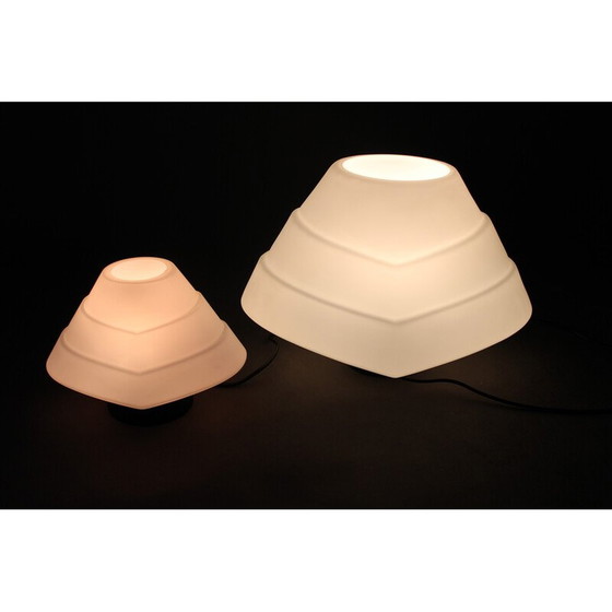 Image 1 of Paar Tischlampen aus Muranoglas, Italien 1980